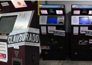 Por diversas denuncias, clausuran cajeros y plumas del estacionamiento de Plaza Las Américas de Cancún